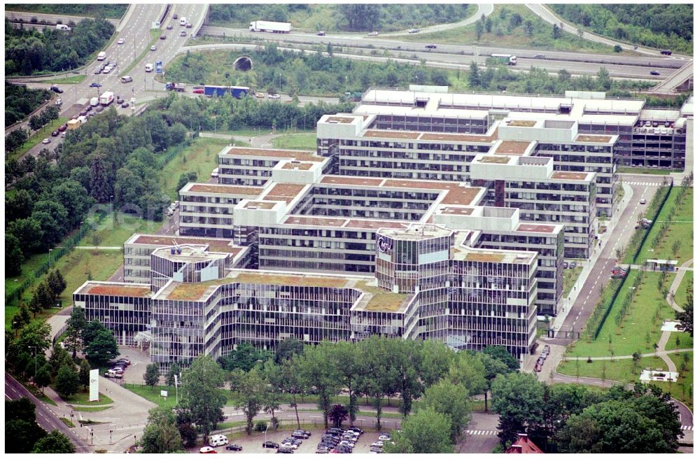 Aerial photograph München - Administration building of the company MTU Aero Engines AG in the district Allach-Untermenzing in Munich in the state Bavaria, Germany