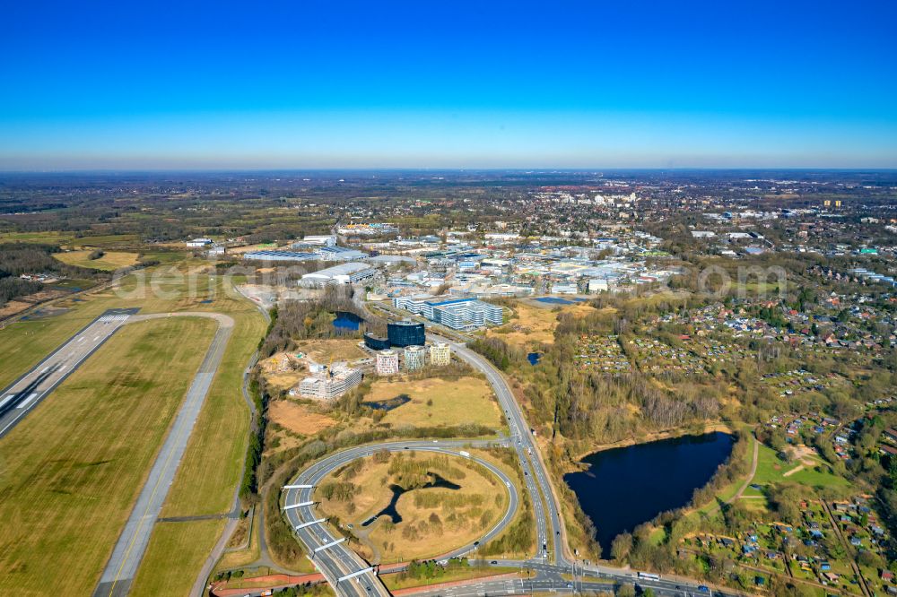 Aerial image Norderstedt - Administration building of the company Nordport Towers in Norderstedt in the state Schleswig-Holstein, Germany