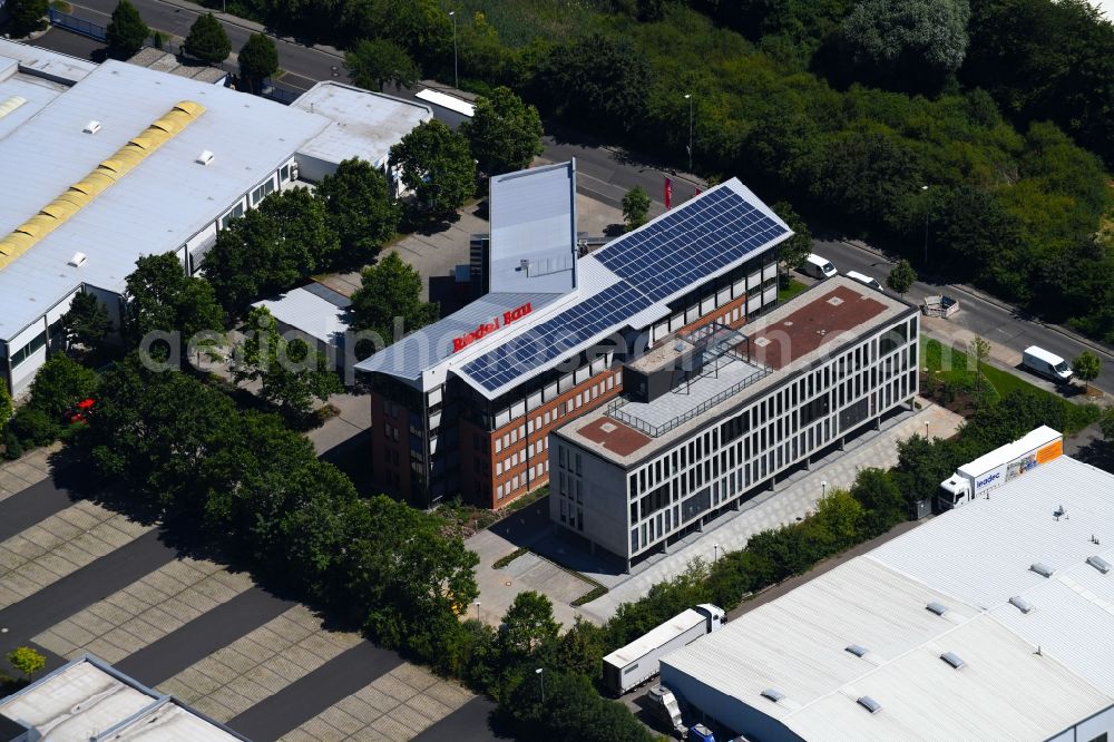 Aerial photograph Schweinfurt - Administration building of the company Riedel Bau GmbH & Co. KG on Silbersteinstrasse in Schweinfurt in the state Bavaria, Germany