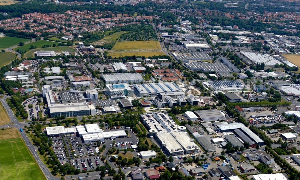 Aerial photograph Göttingen - Administration building of the company Sartorius AG in Goettingen in the state Lower Saxony, Germany