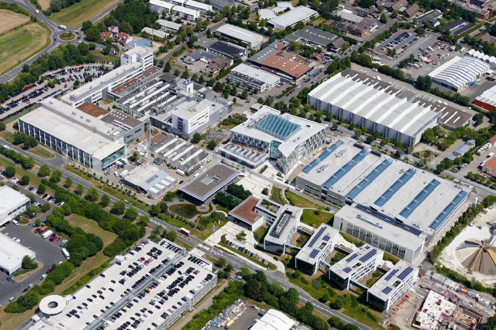 Göttingen from above - Administration building of the company Sartorius AG in Goettingen in the state Lower Saxony, Germany