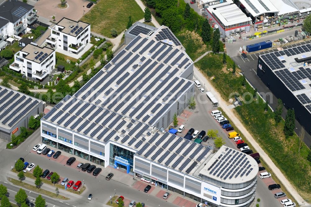 Ingolstadt from the bird's eye view: Administration building of the company of SPOeRER AG on Friedrichshofener Strasse in Ingolstadt in the state Bavaria, Germany