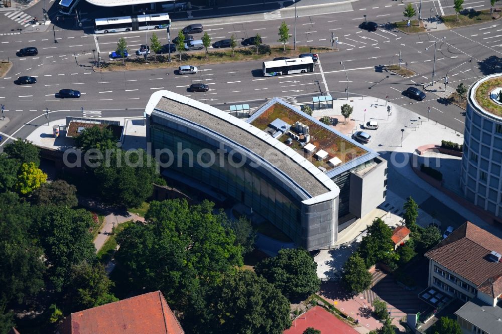 Aerial image Pforzheim - Administration building of the company STADTBAU GmbH on Schlossberg in Pforzheim in the state Baden-Wurttemberg, Germany