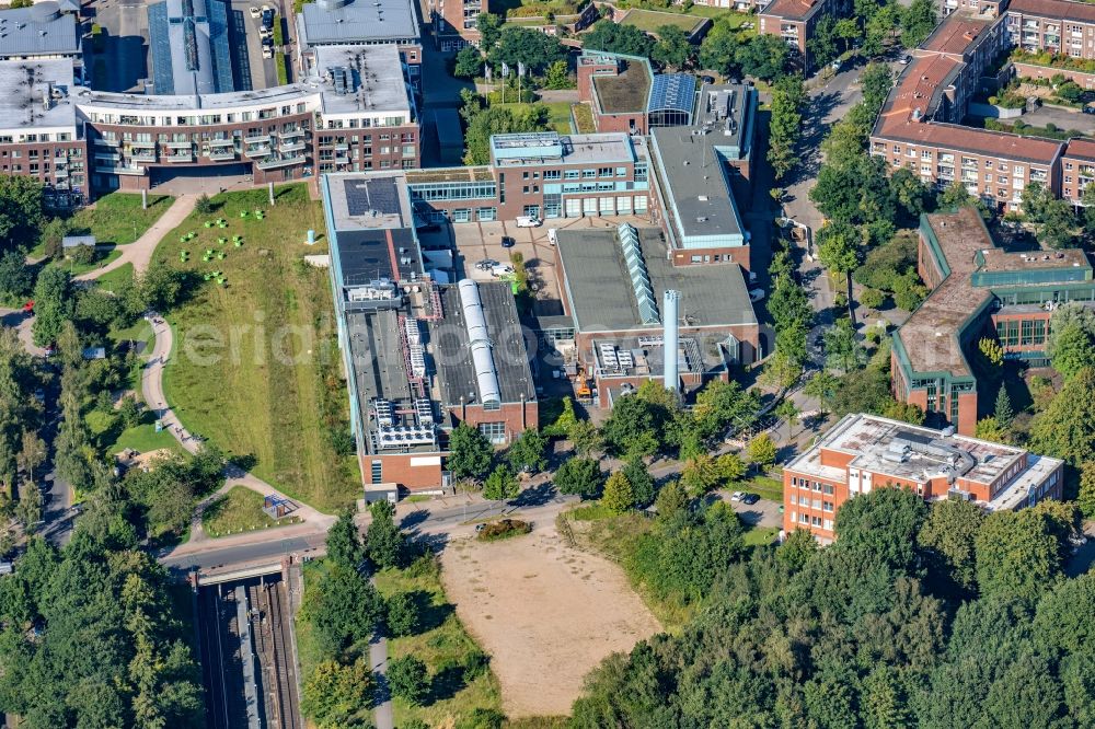 Norderstedt from the bird's eye view: Administration building of the company Stadtwerke Norderstedt in Norderstedt in the state Schleswig-Holstein, Germany