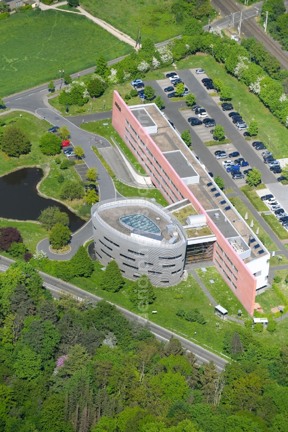 Aerial image Köln - Administration building of the company Stroeer on Stroeer-Allee in the district Suerth in Cologne in the state North Rhine-Westphalia, Germany