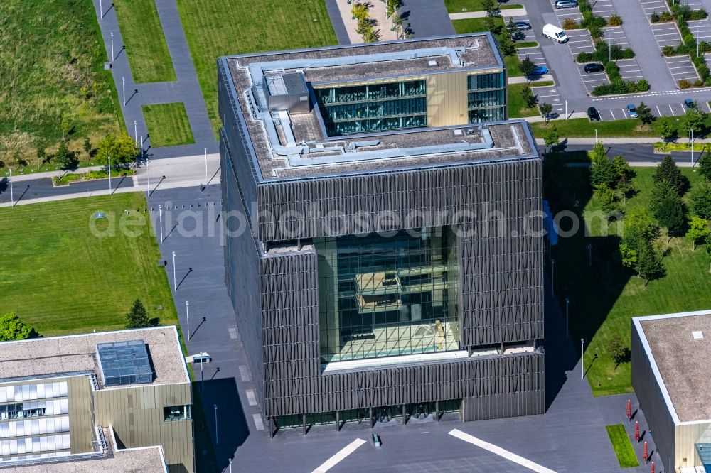 Aerial photograph Essen - Administration building of the company of Thyssenkrupp AG Building ensemble Krupp - Guertel in Krupp Park on Altendorfer Strasse at the corner of Berthold-Beitz-Boulevard in the district Westviertel in Essen at Ruhrgebiet in the state North Rhine-Westphalia, Germany