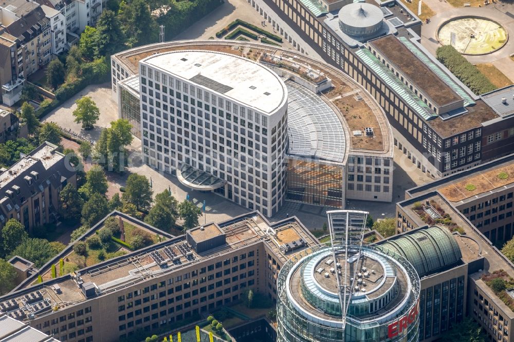 Aerial image Düsseldorf - Administration building of the company of Uniper SE on E.ON-Platz in Duesseldorf in the state North Rhine-Westphalia, Germany