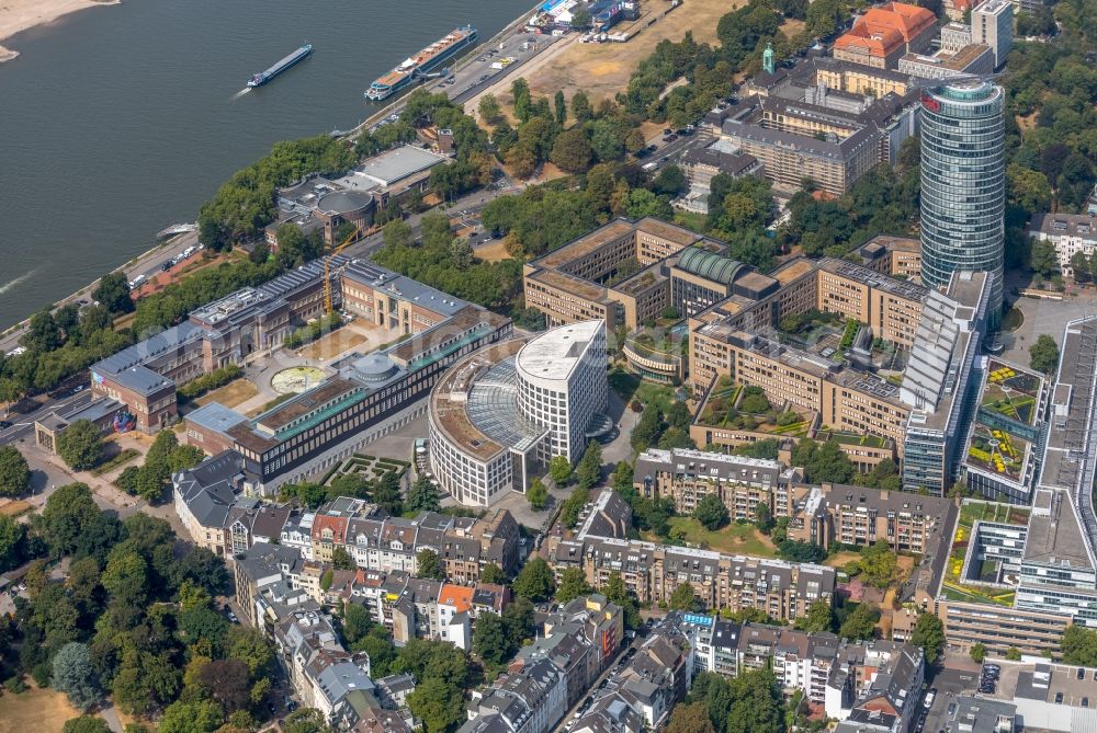 Düsseldorf from above - Administration building of the company of Uniper SE on E.ON-Platz in Duesseldorf in the state North Rhine-Westphalia, Germany