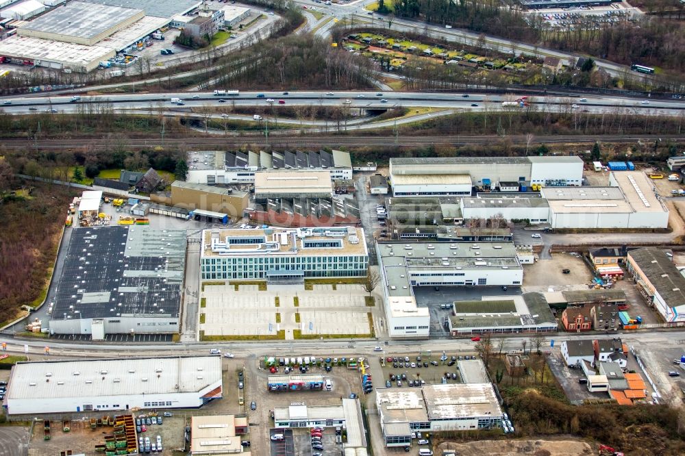 Aerial photograph Herne - Administration building of the company of VULKAN Gruppe on Heerstrasse in the district Wanne-Eickel in Herne in the state North Rhine-Westphalia, Germany