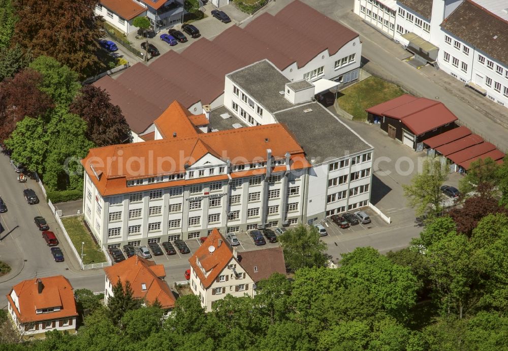 Aerial image Balingen - Administration building of the company of Wuerttembergische Elektromotoren GmbH in Balingen in the state Baden-Wurttemberg, Germany