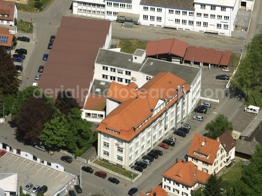 Balingen from the bird's eye view: Administration building of the company of Wuerttembergische Elektromotoren GmbH in Balingen in the state Baden-Wurttemberg, Germany