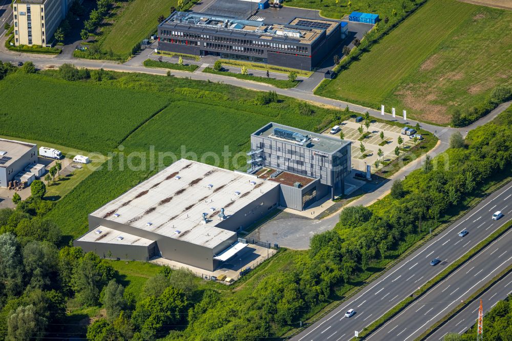 Aerial image Dortmund - Company administration building of Jungheinrich AG on Ernst-Abbe-Strasse in Dortmund in the state North Rhine-Westphalia, Germany