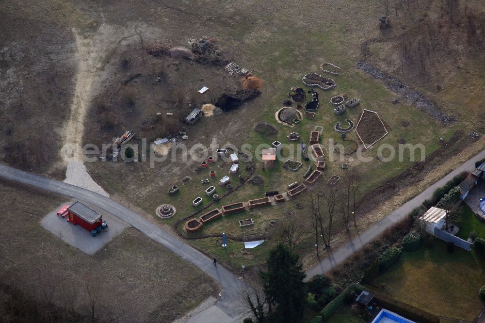 Aerial image Rheinfelden (Baden) - Urban Gardening in a public area Metzgergrube in Rheinfelden (Baden) in the state Baden-Wuerttemberg