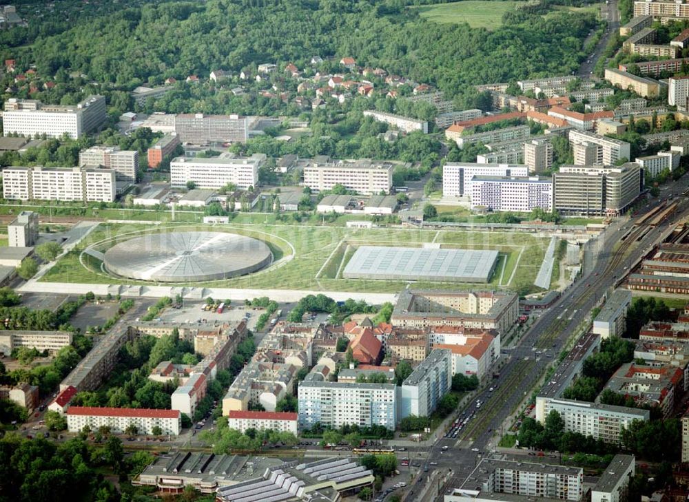 Aerial photograph Berlin - Friedrichshain - Velodrom an der Landsberger Allee.