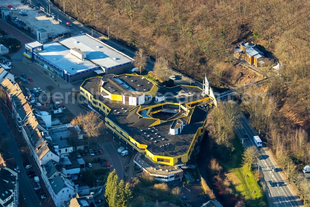 Ennepetal from above - Building the indoor arena Haus Ennepetal and Leo Theater on Gasstrasse in Ennepetal in the state North Rhine-Westphalia, Germany