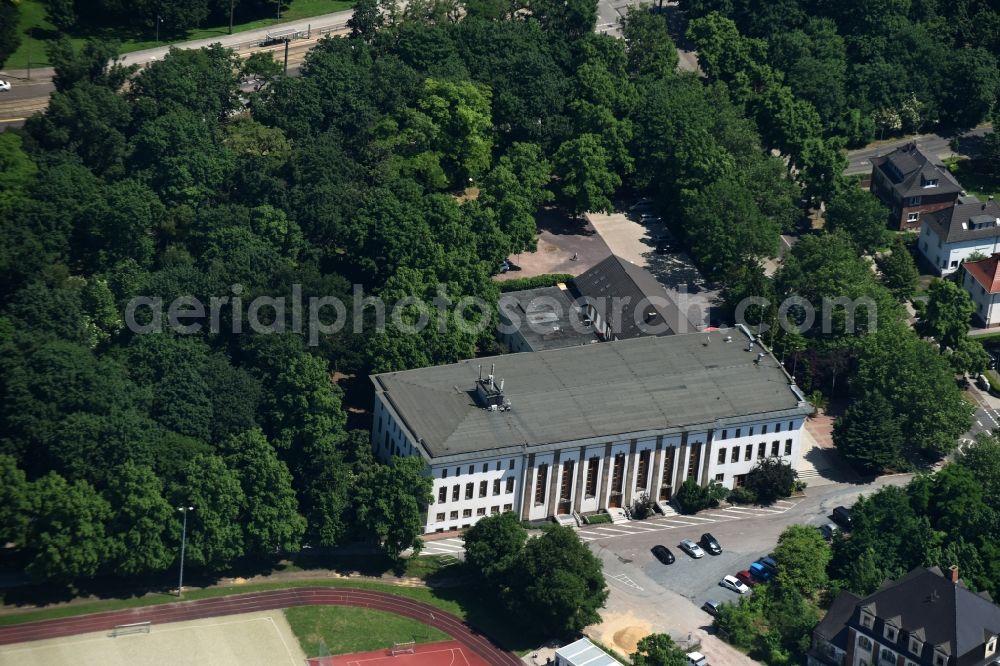 Magdeburg from above - Building the indoor arena AMO Kultur- und Kongresshaus in Magdeburg in the state Saxony-Anhalt