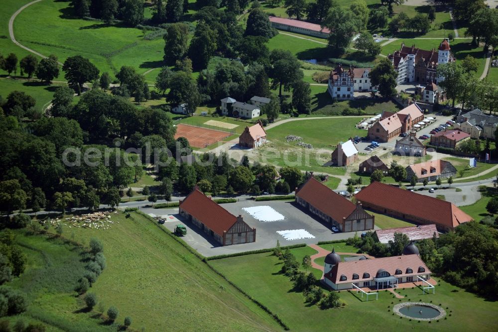 Aerial photograph Basedow - Building the indoor arena Alter Schafstall in Basedow in the state Mecklenburg - Western Pomerania