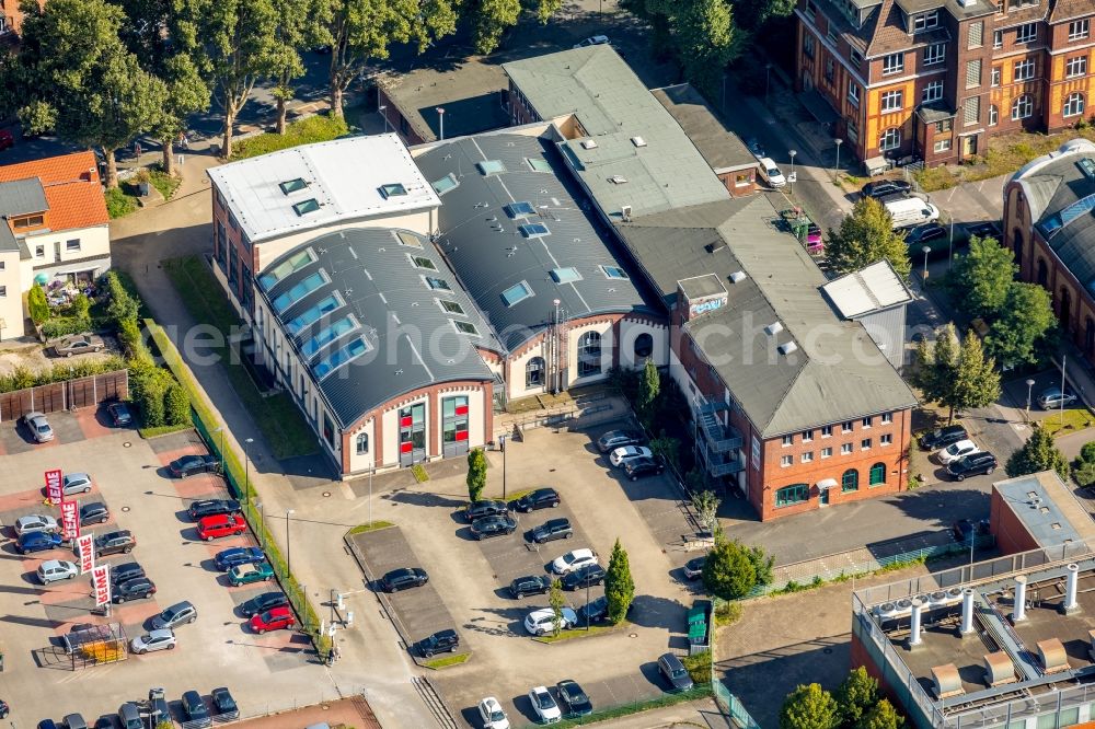 Aerial image Bochum - Building of the indoor arena Bochumer Kulturrat e.V. on Lothringer Strasse in Bochum in the state North Rhine-Westphalia, Germany