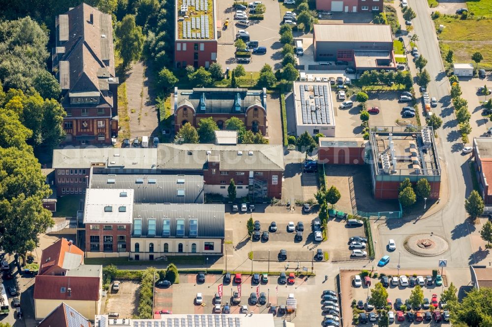 Bochum from the bird's eye view: Building of the indoor arena Bochumer Kulturrat e.V. on Lothringer Strasse in Bochum in the state North Rhine-Westphalia, Germany