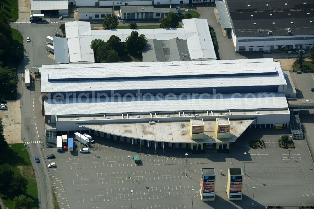 Chemnitz from above - Building the indoor arena Messe Chemnitz in Chemnitz in the state Saxony