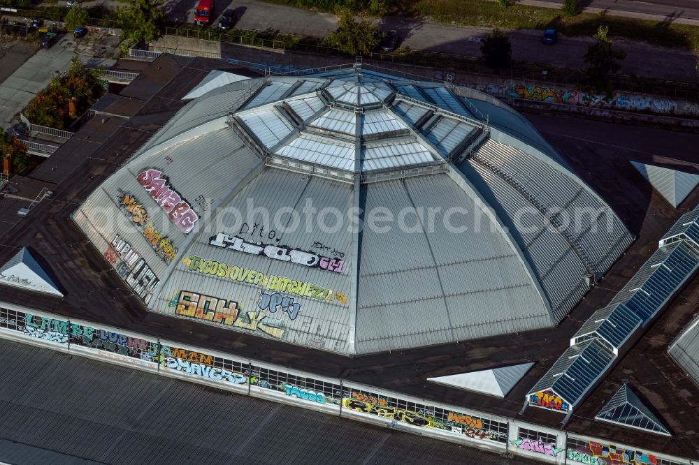 Leipzig from above - Building of the indoor arena Eventlocation Kohlrabizirkus Leipzig An den Tierkliniken in Leipzig in the state Saxony, Germany