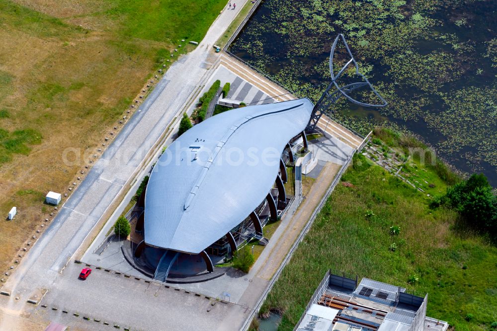 Aerial image Hannover - Building of the indoor arena Expowal - Eventlocation on street Chicago Lane in the district Bemerode in Hannover in the state Lower Saxony, Germany