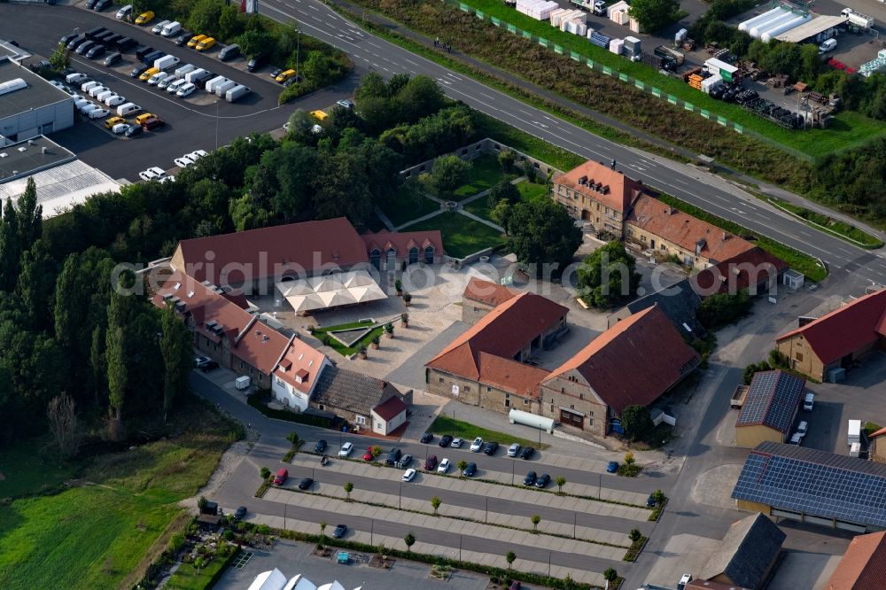 Rottendorf from the bird's eye view: Building of the indoor arena Gut Woellried in the district Woellriederhof in Rottendorf in the state Bavaria, Germany