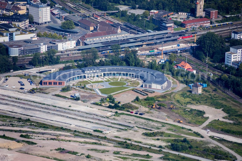 Osnabrück from the bird's eye view: Building of the indoor arena Innovatorium in ehemaligen Ringlokschuppen on street Hamburger Strasse in Osnabrueck in the state Lower Saxony, Germany