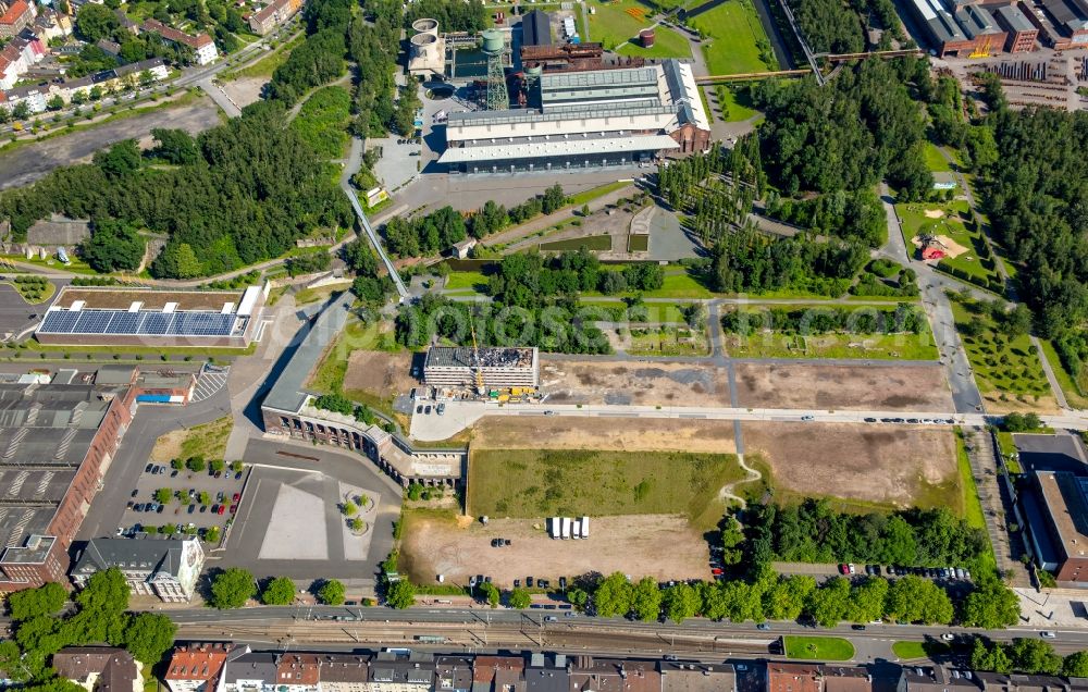 Aerial image Bochum - Building the indoor arena Jahrhunderthalle in Bochum in the state North Rhine-Westphalia