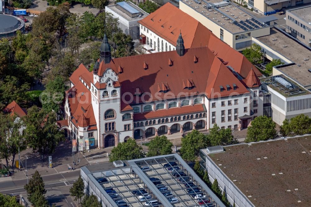 Leipzig from the bird's eye view: Building of the indoor arena KONGRESSHALLE on Zoo Leipzig in the district Mitte in Leipzig in the state Saxony, Germany