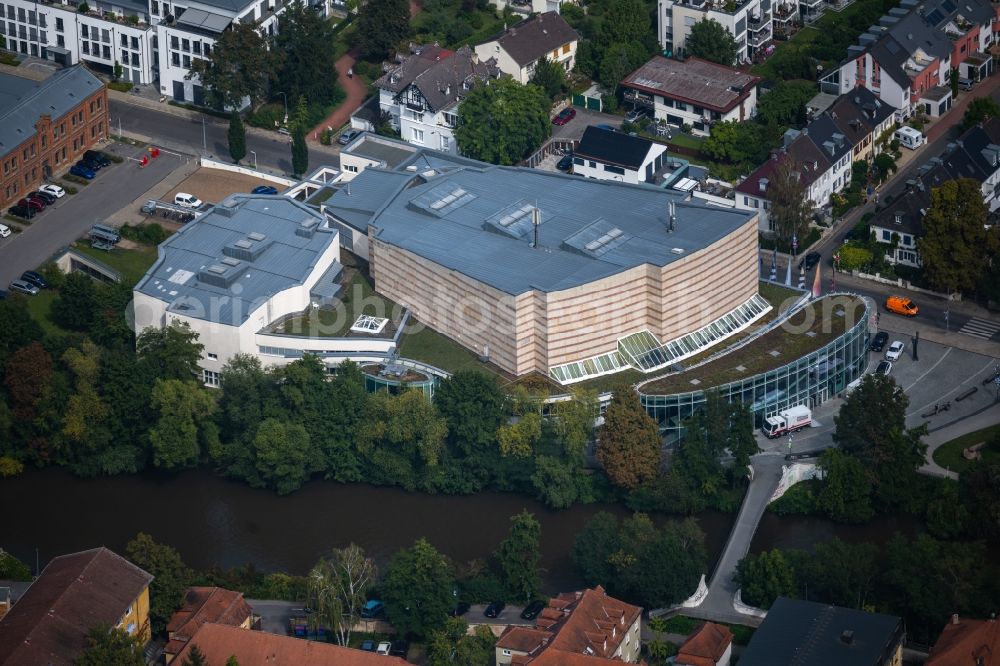 Aerial photograph Bamberg - Building of the indoor arena Konzerthalle on Mussstrasse in Bamberg in the state Bavaria, Germany