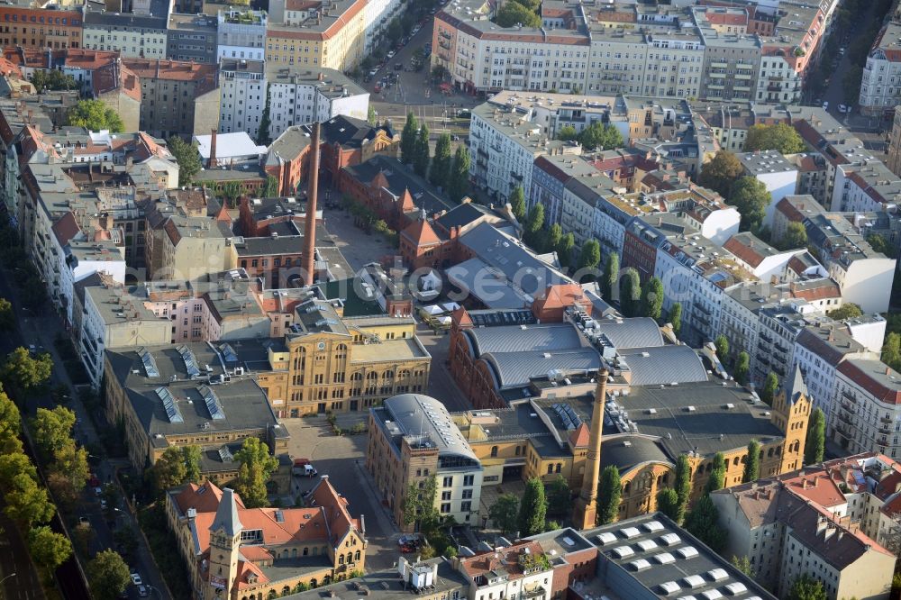 Berlin from the bird's eye view: Building of the indoor arena KulturBrauerei an der Schoenhauser Allee im Stadtteil Prenzlauer Berg in Berlin