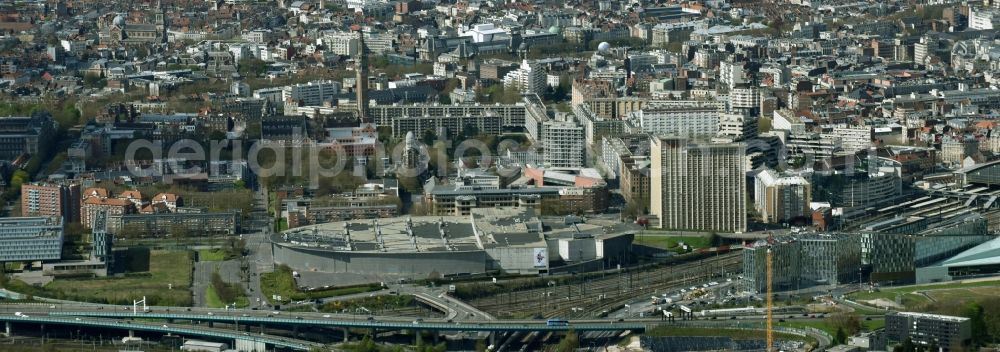 Aerial image Lille - Building the indoor arena Lille Grand Palais on Boulevard des Cites Unies in Lille in Nord-Pas-de-Calais Picardy, France