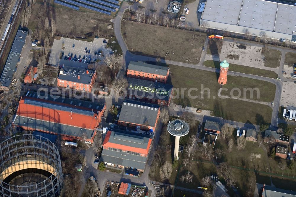 Berlin from the bird's eye view: Building of the indoor arena Marienpark Berlin in the district Mariendorf in Berlin, Germany