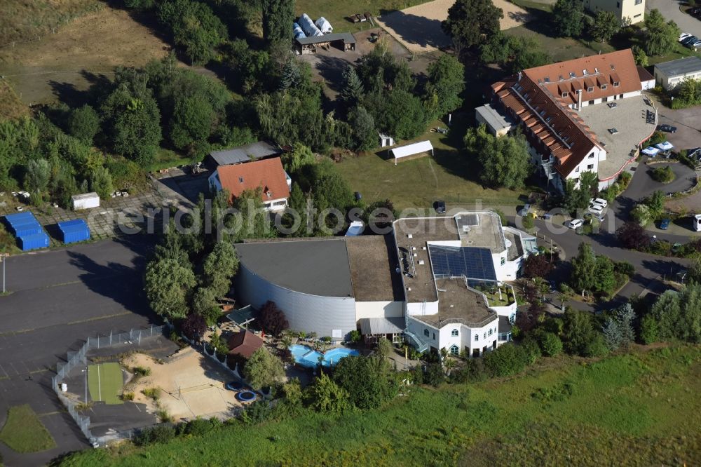 Radebeul from the bird's eye view: Building of the event site MEGA-DROME Radebeul in Radebeul in the state Saxony