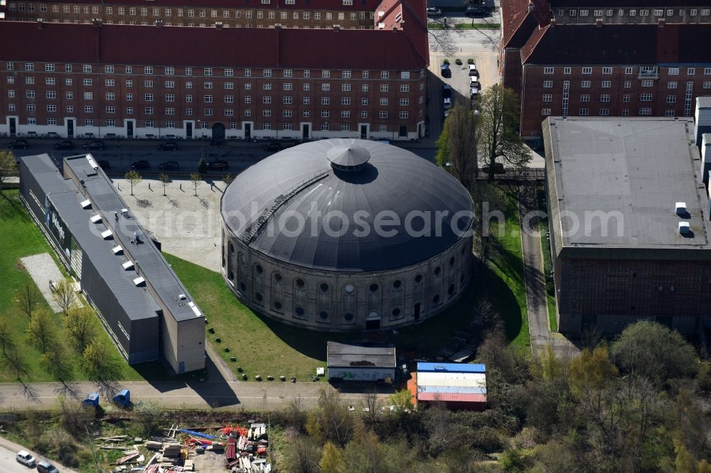 Aerial photograph Kopenhagen - Building of the indoor arena Ostre Gasvaerk Teater in Copenhagen in Denmark