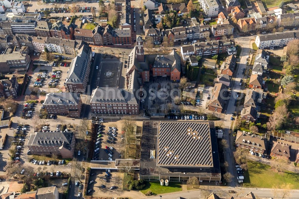 Aerial photograph Bottrop - Building the indoor arena Saalbau in Bottrop in the state North Rhine-Westphalia