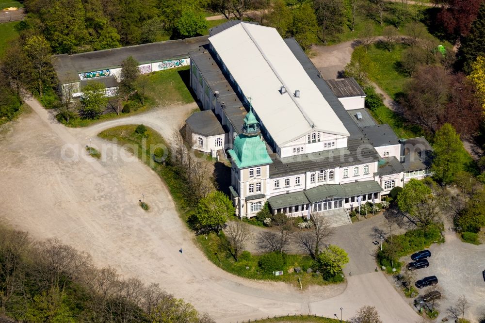 Aerial photograph Lüdenscheid - Building of the indoor arena Schuetzenhalle on Reckenstrasse in Luedenscheid in the state North Rhine-Westphalia, Germany