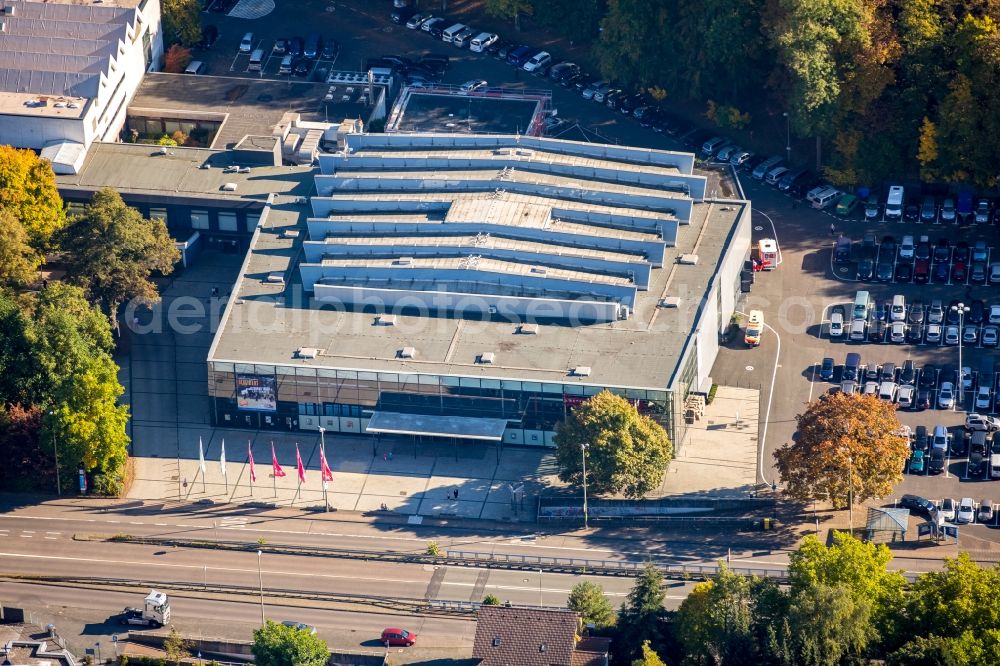 Aerial image Siegen - Building of the indoor arena Siegerlandhalle in Siegen in the state North Rhine-Westphalia