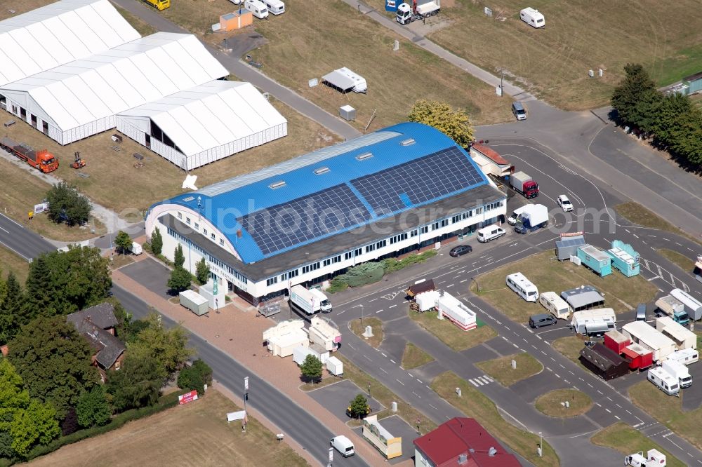 Aerial photograph Lauda-Königshofen - Building of the indoor arena Tauber-Franken-Halle in Lauda-Koenigshofen in the state Baden-Wurttemberg, Germany