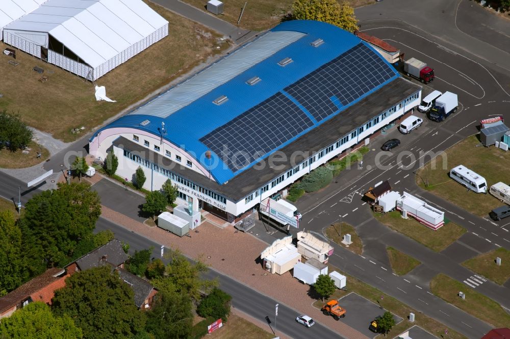 Lauda-Königshofen from the bird's eye view: Building of the indoor arena Tauber-Franken-Halle in Lauda-Koenigshofen in the state Baden-Wurttemberg, Germany