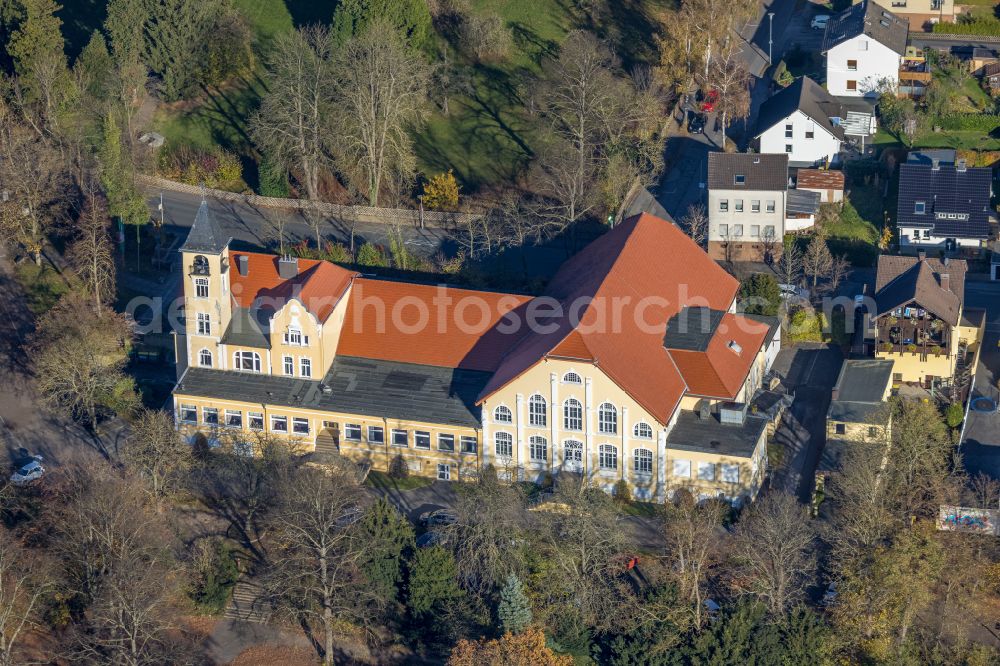 Menden (Sauerland) from the bird's eye view: Building of the indoor arena Wilhelmshoehe Menden in Menden (Sauerland) in the state North Rhine-Westphalia, Germany