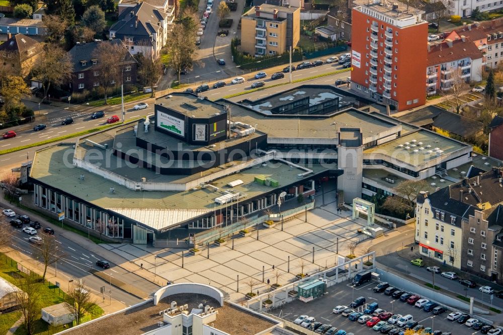 Herne from above - Building of the indoor arena on Willi-Pohlmann-Platz in Herne in the state North Rhine-Westphalia