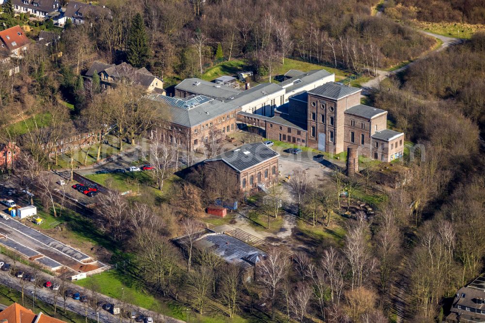 Aerial photograph Essen - Building of the indoor arena Zeche Carl in the district Altenessen-Sued in Essen at Ruhrgebiet in the state North Rhine-Westphalia, Germany