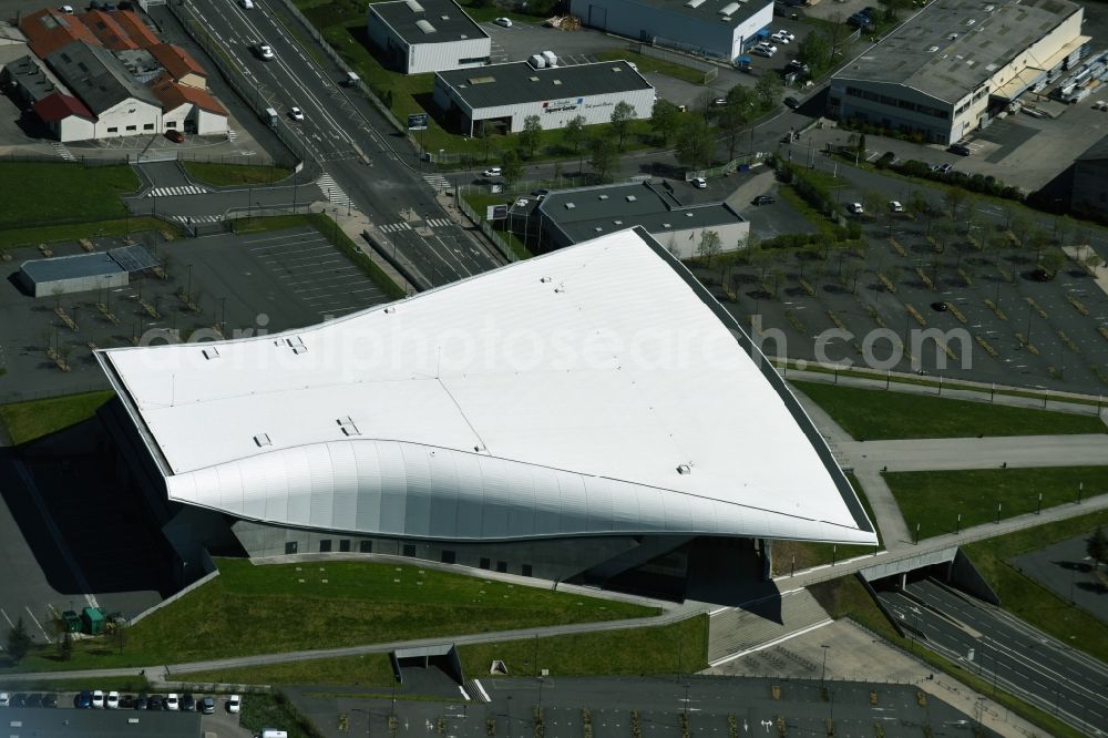 Aerial image Saint-Etienne - Building the indoor arena Zenith de St Etienne in Saint-Etienne in Auvergne Rhone-Alpes, France