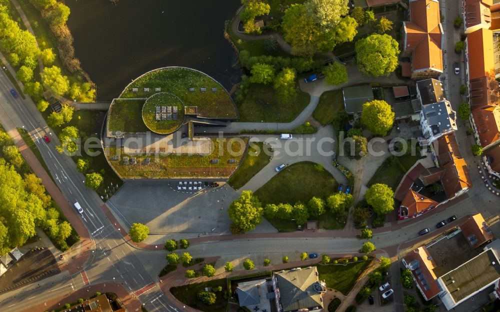 Waren (Müritz) from the bird's eye view: Building of the convention center Mueritzeum in Waren (Mueritz) in Mecklenburg-Western Pomerania