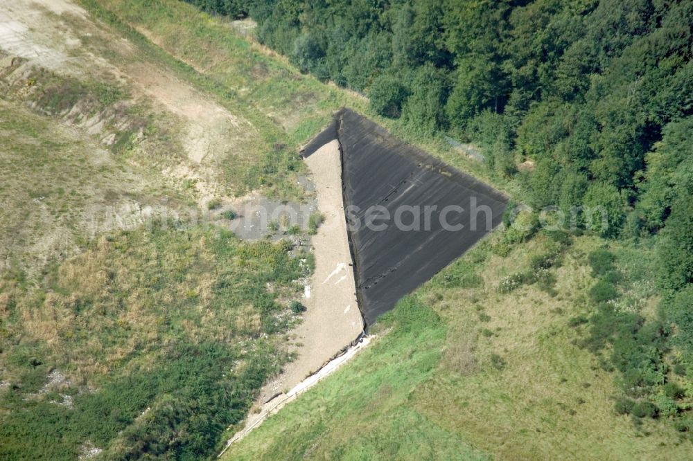 Dörentrup from above - View of the composite landfill Dörentrup, a landfill waste disposal GmbH Lippe in North Rhine-Westphalia