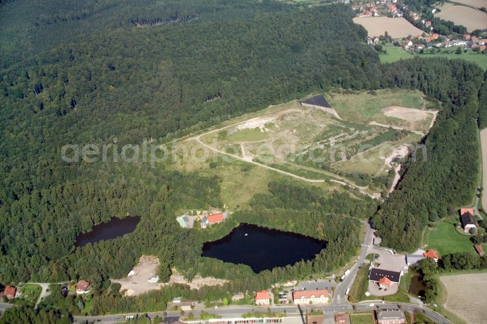 Aerial photograph Dörentrup - View of the composite landfill Dörentrup, a landfill waste disposal GmbH Lippe in North Rhine-Westphalia