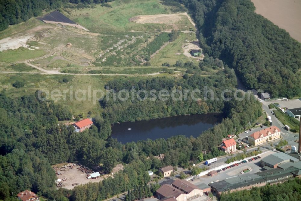 Dörentrup from the bird's eye view: View of the composite landfill Dörentrup, a landfill waste disposal GmbH Lippe in North Rhine-Westphalia