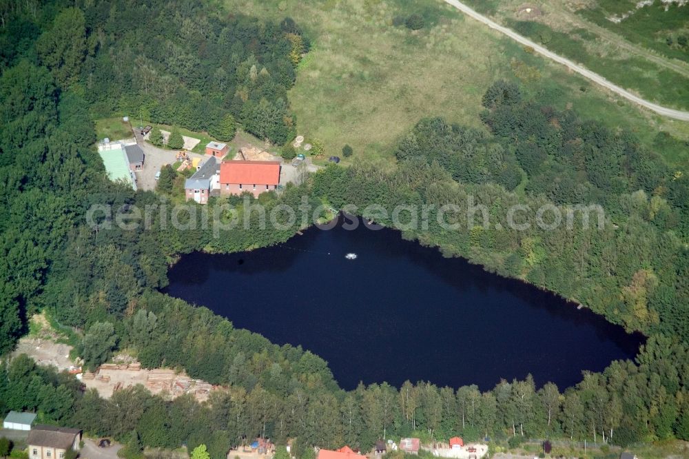 Aerial image Dörentrup - View of the composite landfill Dörentrup, a landfill waste disposal GmbH Lippe in North Rhine-Westphalia